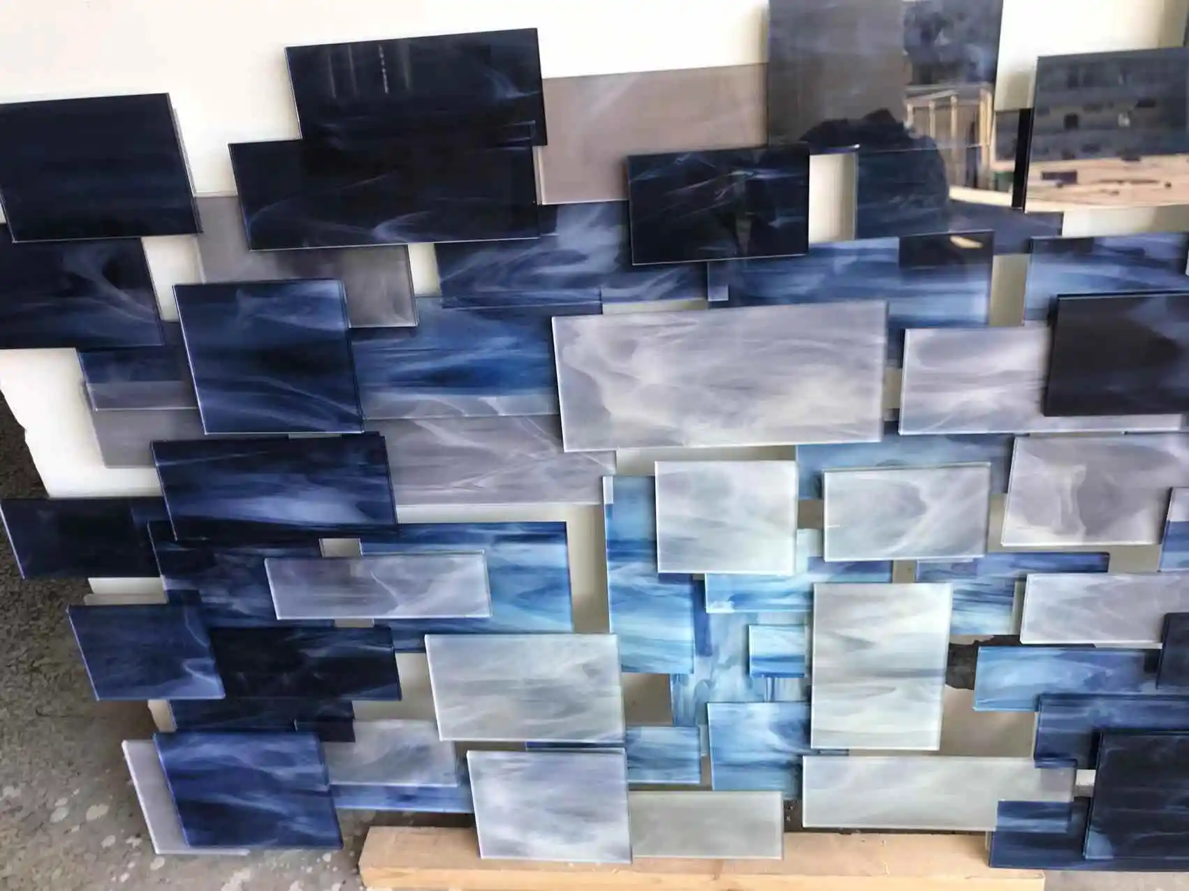 Large Abstract Wall Decor Painting Cuadros Decorativos Para Crystal Porcelain Three-Dimensional Superposition Luxury Wall Art