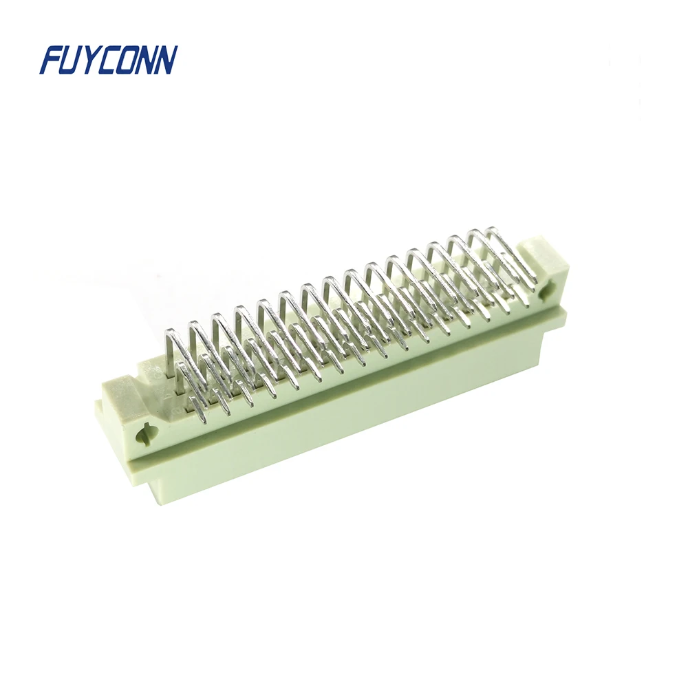 3*16 32 48 pin Male Euro connector with 2.54mm or 5.08mm pitch, B Type 3 rows 16P 32P 48P Right Angle PCB DIN41612 Connector