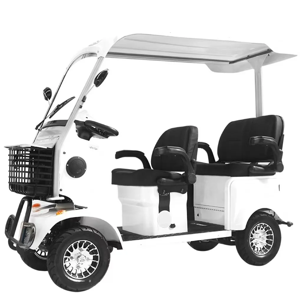 Electric tricycle for two people electric four wheel High-end New energy Leisure open body for four wheel with 2 seats