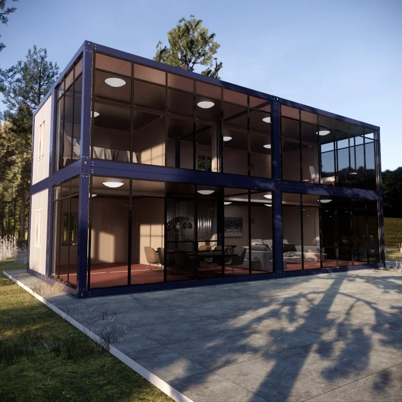 Fast build light steel low cost luxury modern prefab house for hotel