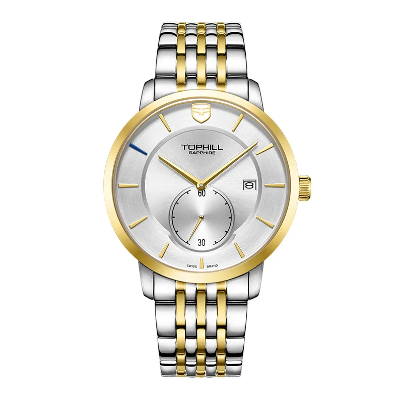 High Brand Tophill TW078G Custom OEM Best Quartz Movement Stainless Steel Material For Business Luxury Mans Top Watches
