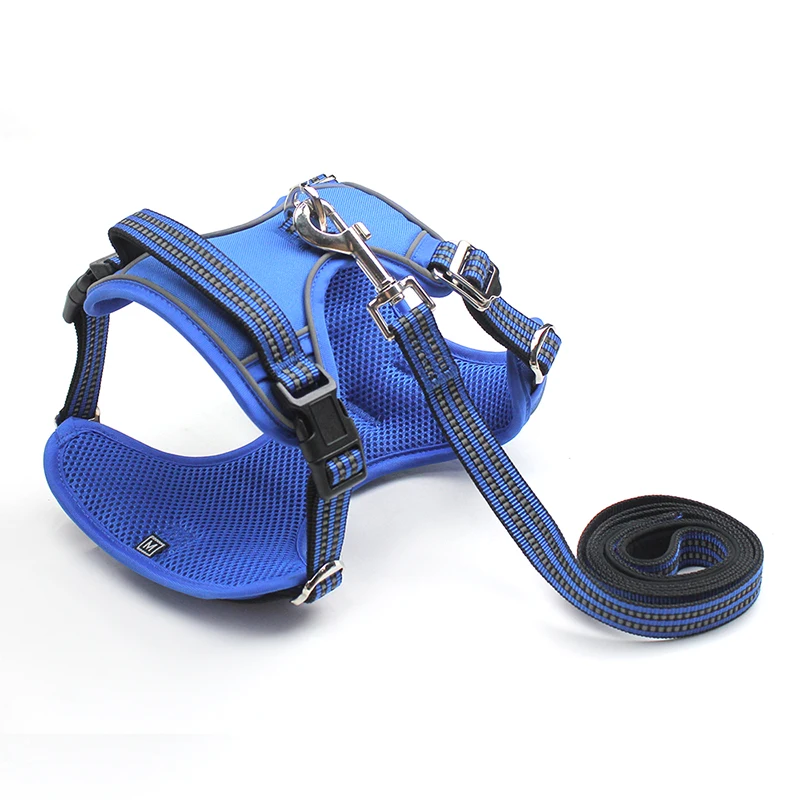 Custom Reflective Dog Harness Deerskin Velvet Vest Suit Full Surround Breathable Oxford Mesh Safe Soft Durable Control Handle