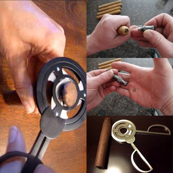 Surgical grade stainless steel double blade cigar cutter