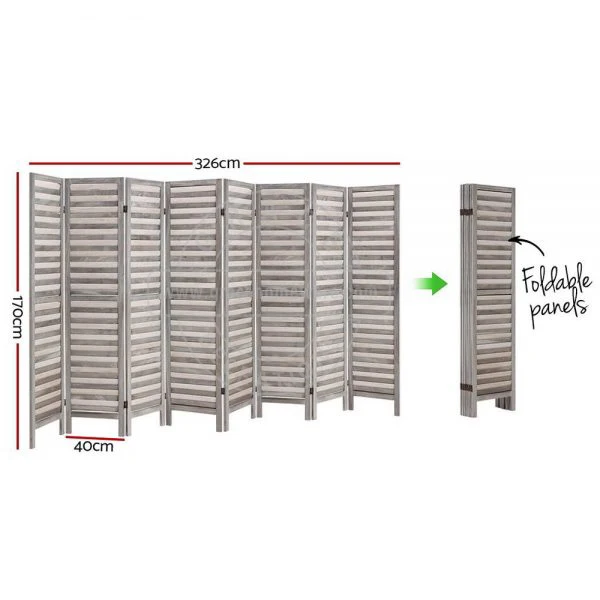 4 panels woven wooden rattan room divider home partition