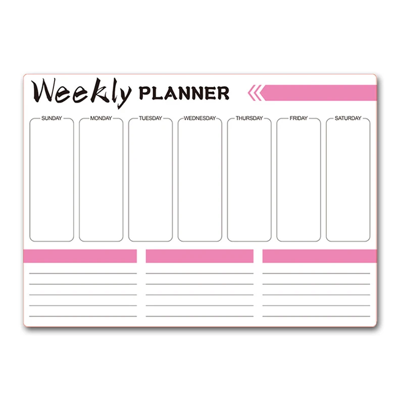 Custom magnetic dry erase calendar for refrigerator weekly and monthly planner magnet board with letters for school
