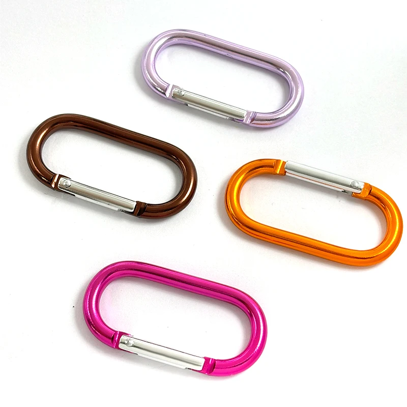 OEM Manufacturers D Ring Carabiner Carabiner logo Laser Flat Carabiner Keychain