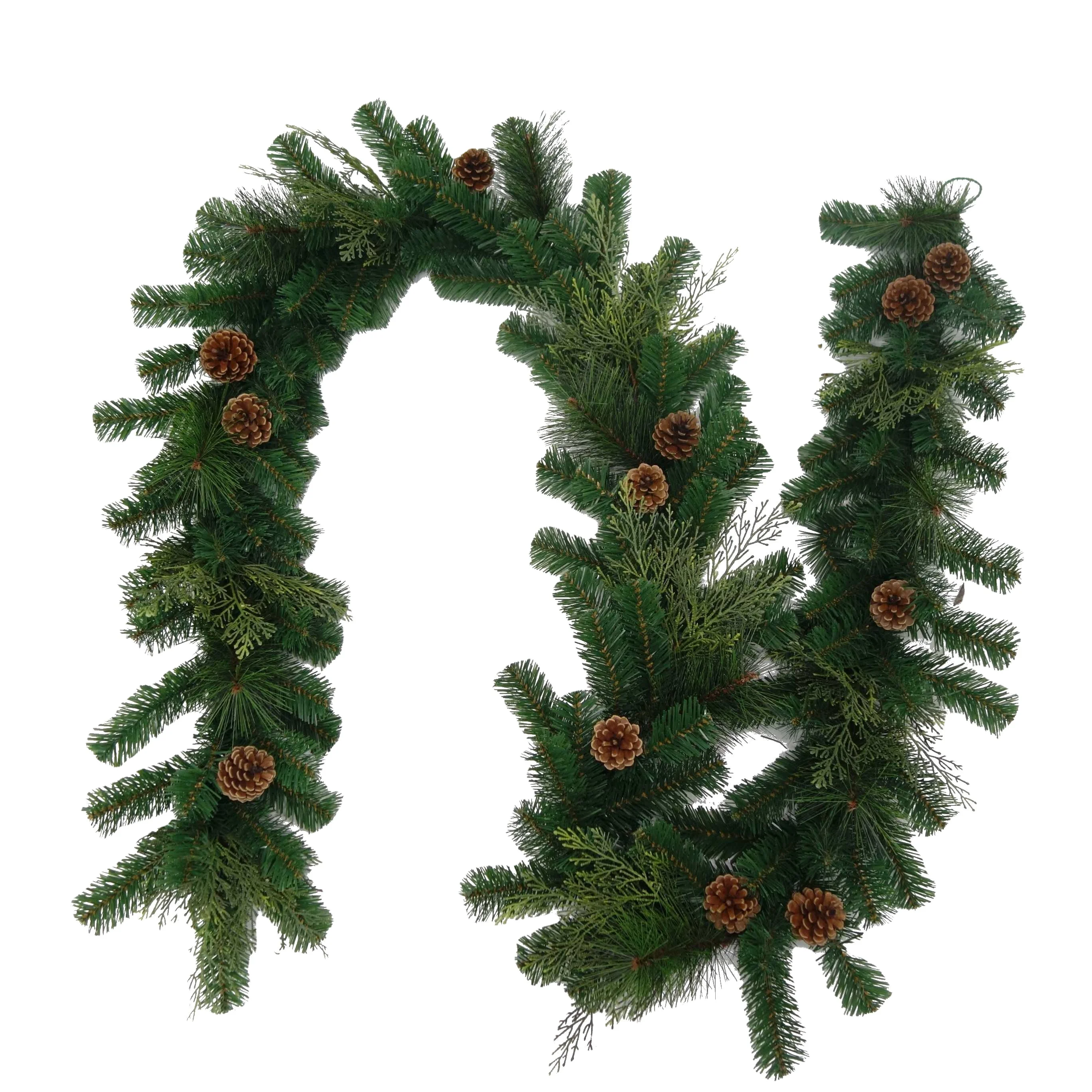 Cheap Price Wholesale Plain Artificial Christmas Garland Outdoor Home Wall Decor Christmas Garland