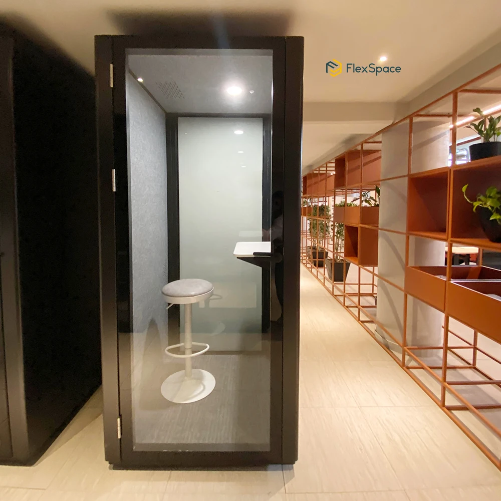 Flexspace Custom Made Privacy Office Pods Acoustical Soundproof Office Phone Booth Office Meeting Pods Sound Working Booth