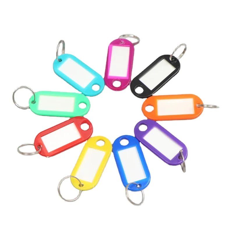 Custom Luggage Tags Hotel Room Classification Key Chains Keyrings Stock Plastic PP Key Chains with Tags