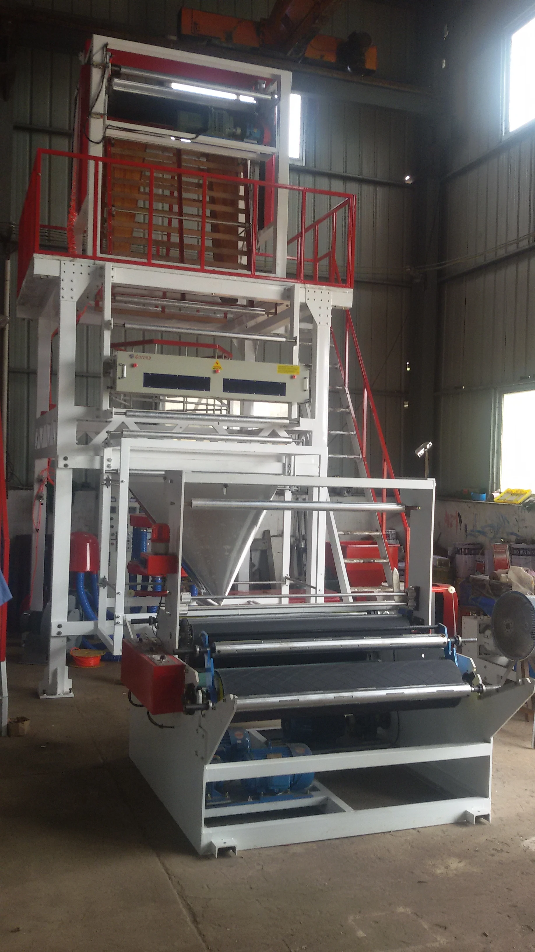 Прочный с использованием 1,2 метра ABA совместная экструзия HDPE/LDPE / PE машина для выдувания пластиковой пленки цена