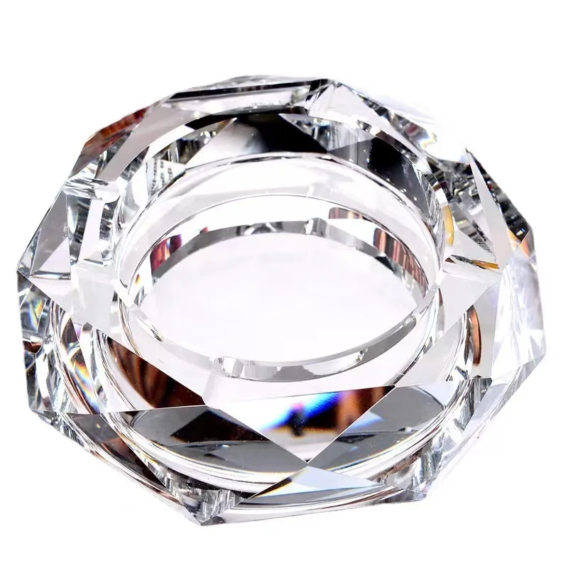Cheap Crystal Ashtray Glass Cigar Ashtray Crystal Glass Octagon Ashtray for Office Decoration