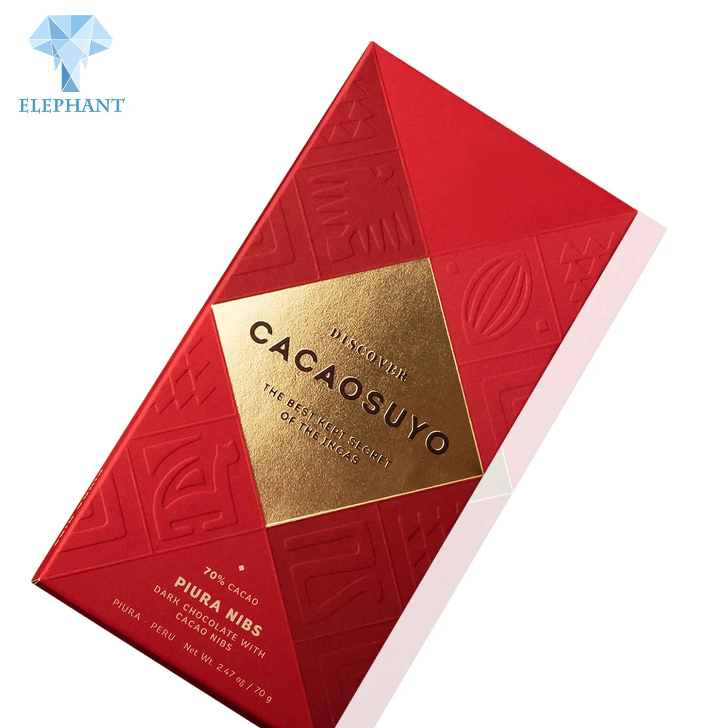 Custom Logo Premium Luxury Gold Food Grade Sweet Folding Chocolate Bar Packaging Box