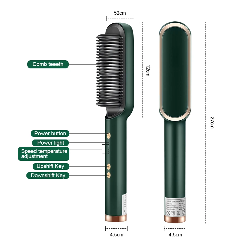 Shipping Amazon FBA Warehouse  Women Iconic Hair Brush Straightener Brush Electric