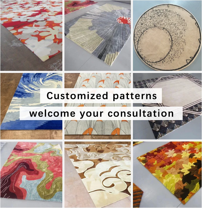 Handmade Felt Carpets and Rugs Featuring Various Techniques such as Hand knotted Cut Pile Loop Pile Embroidered Hooked