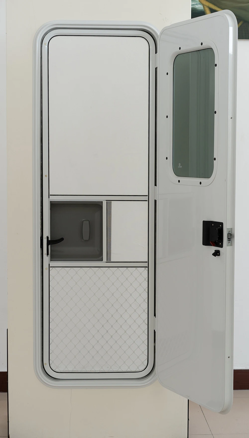 Christmas price discount manufacture supply directly haustur fur wohnmobile saloon RV door includes shade curtain screen door