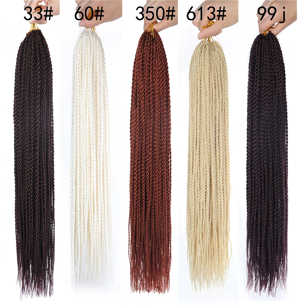 Высококачественные косички для вязания крючком, волосы для наращивания, Сенегальские косички для вязания крючком, синтетические косички