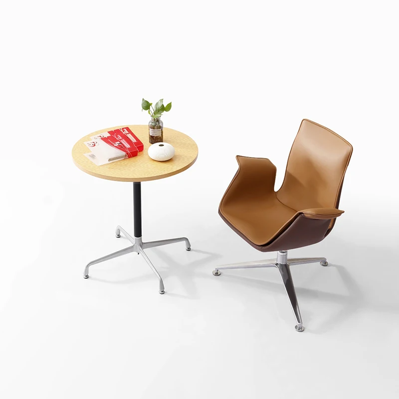 Factory Direct Best Quality Modern Minimalist Single Seat Leather Leisure Chair with Backrest and Armrest for Home Office Chairs