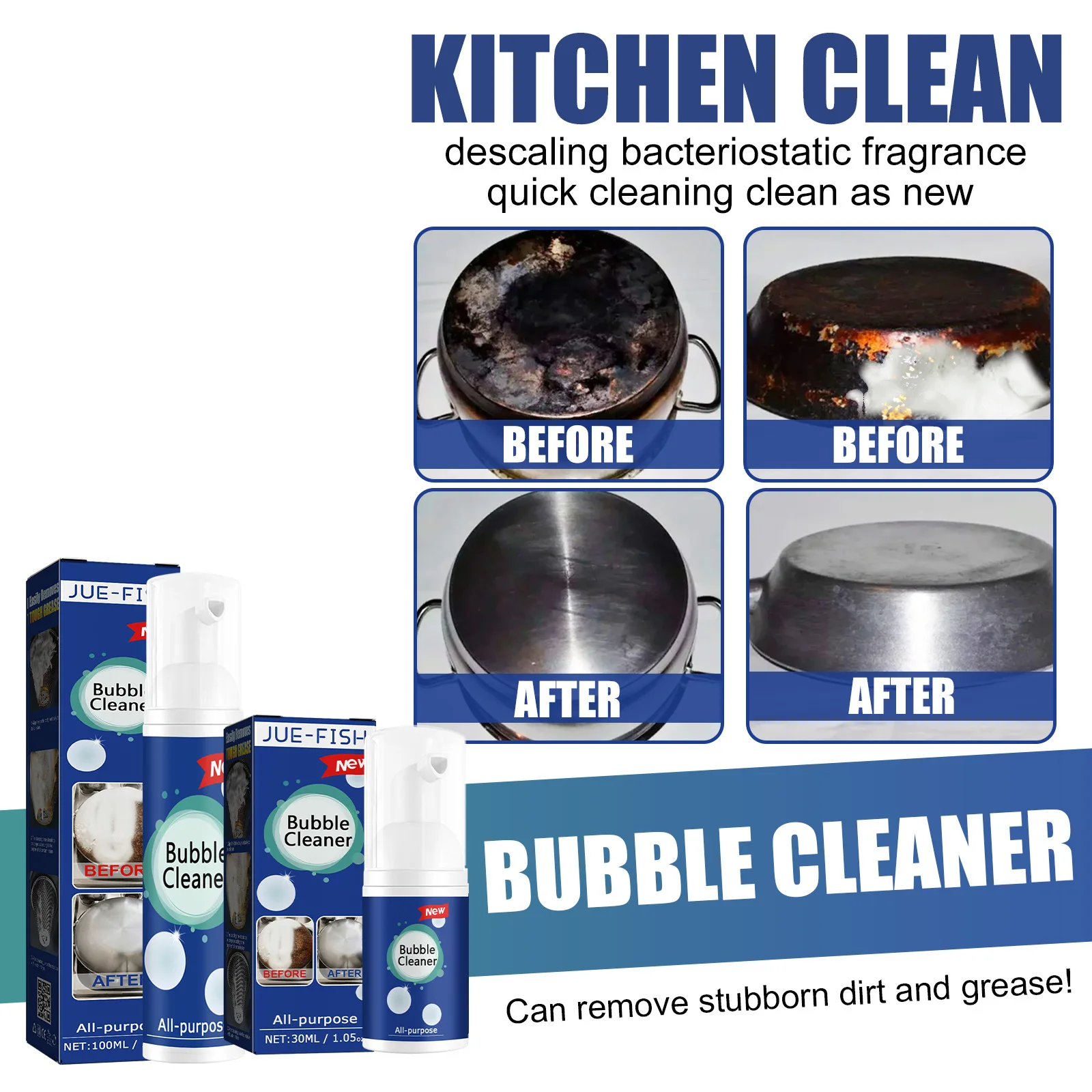 30/100ml Multi-purpose Household Kitchen Cleaner Universal Bubble Cleaner Best Cleaning Product Safe Foam cleaner