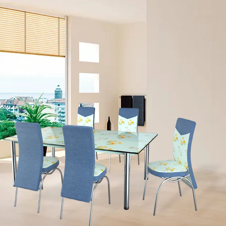 Home furniture dining room table designs hotel glass and 4-6 chairs marble
