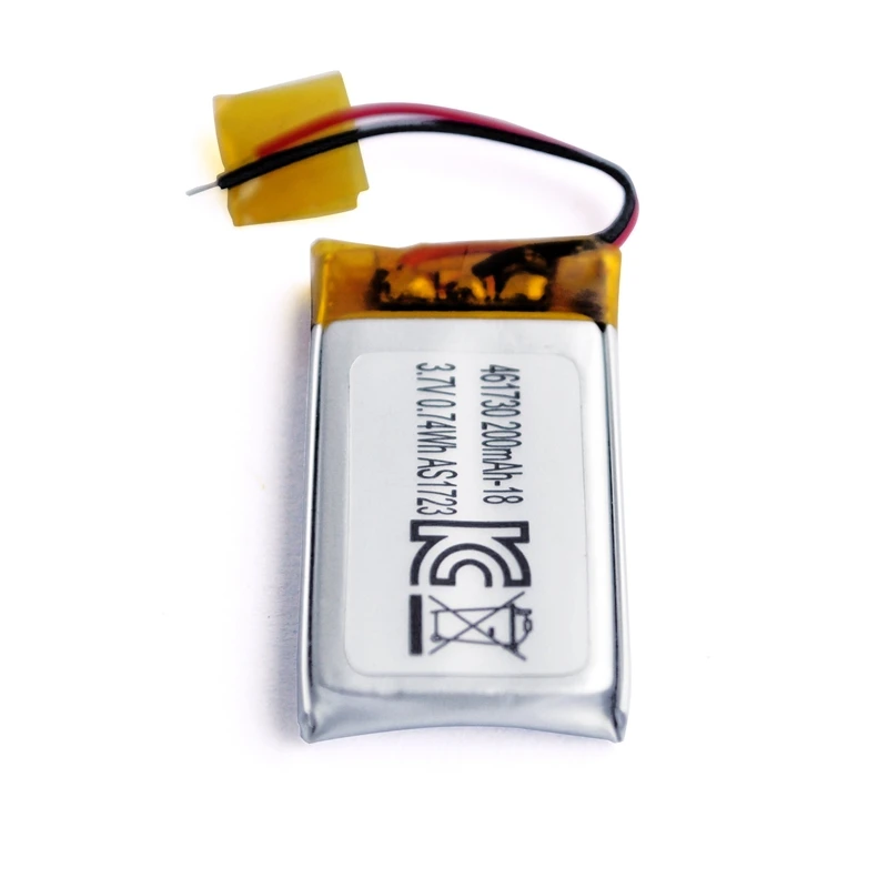 Lithium polymer 461730 battery 3.7v 200mAh rechargeable LCO Battery for wireless Headset/headphone