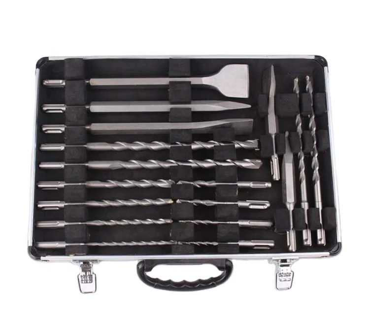 17PCS carbide drill bit hex shank drill bit set with case