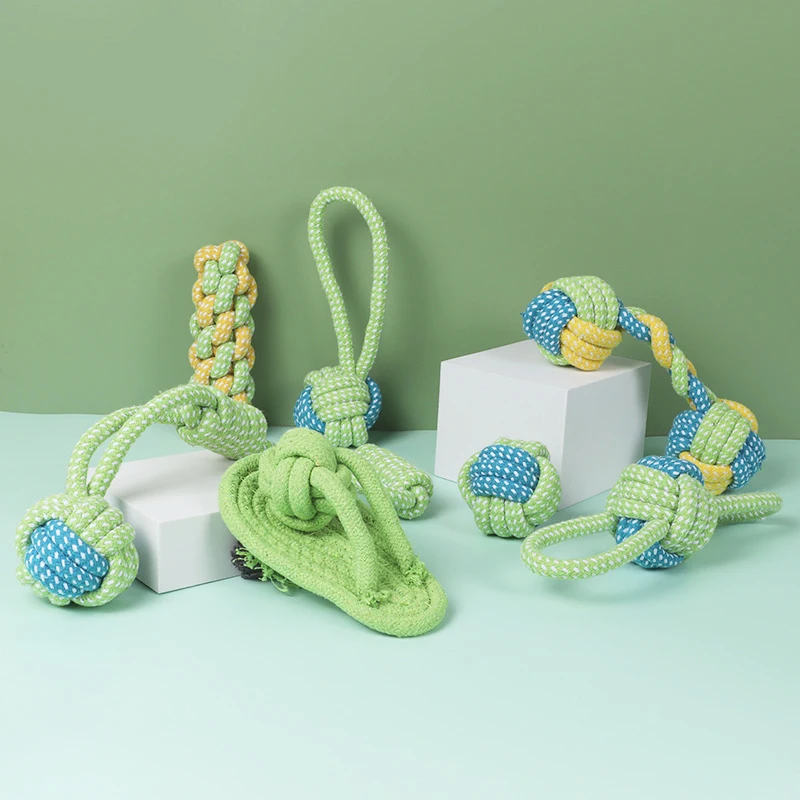 Pet Dog Chew Cotton Blend Rope Tug Playing Chew Toy Durable Big Dog Cotton Rope Toys large dog toy