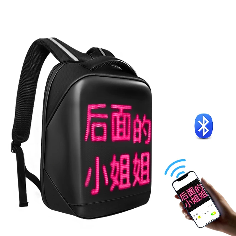 School LED Backpack Luminous Led Dynamic Backpack Portable LED Computer Backpack For Advertising Light Display