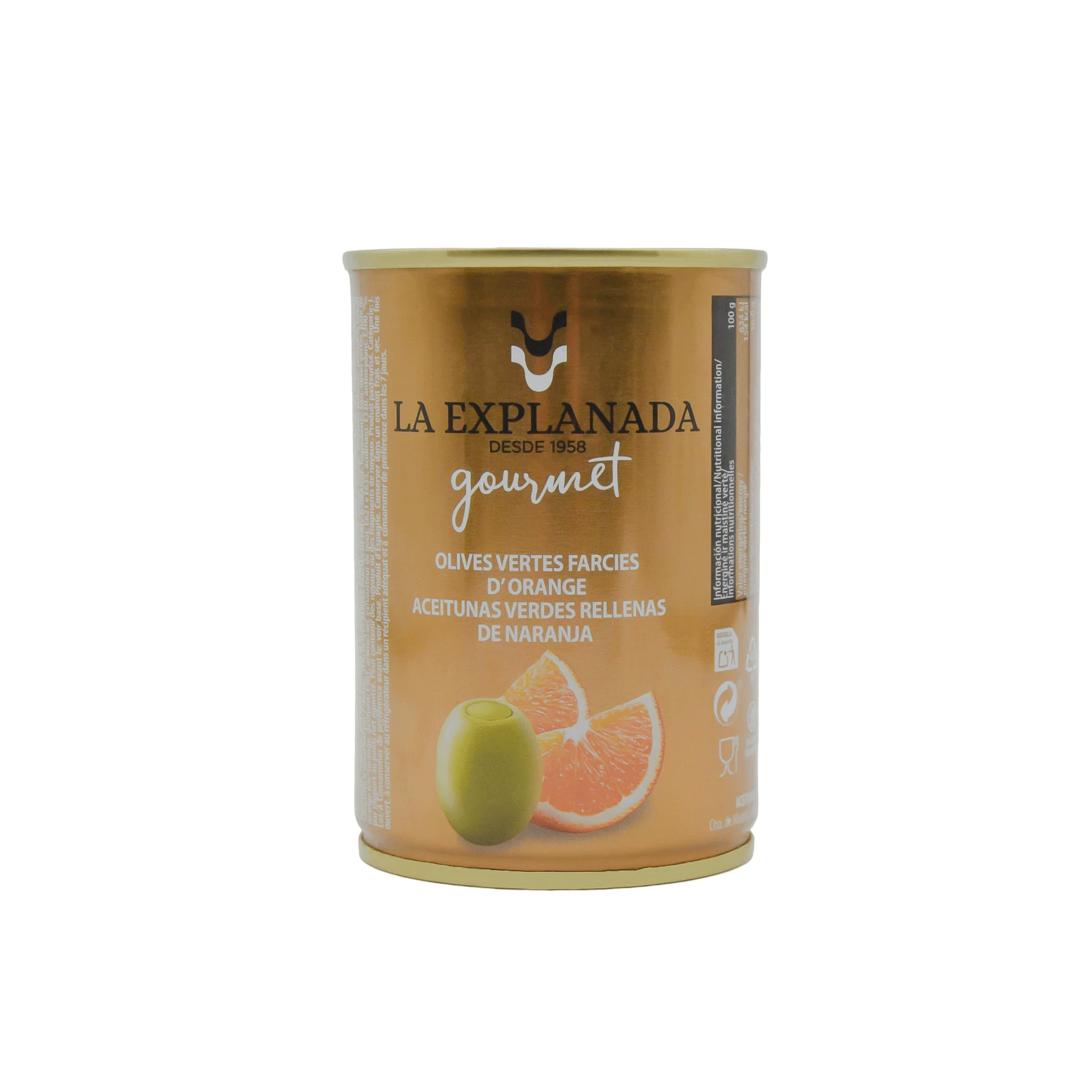 Сделано в Испании премиум качества стандартная зрелость оранжевые фаршированные зеленые оливки для лучших ресторанов для гурманов