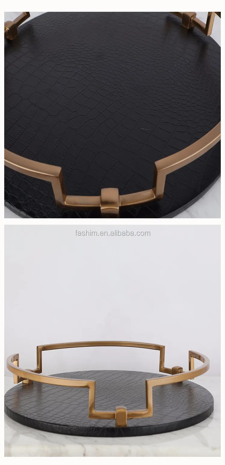 
Hot sell wooden craft leather accessory serving storage tray guangdong 