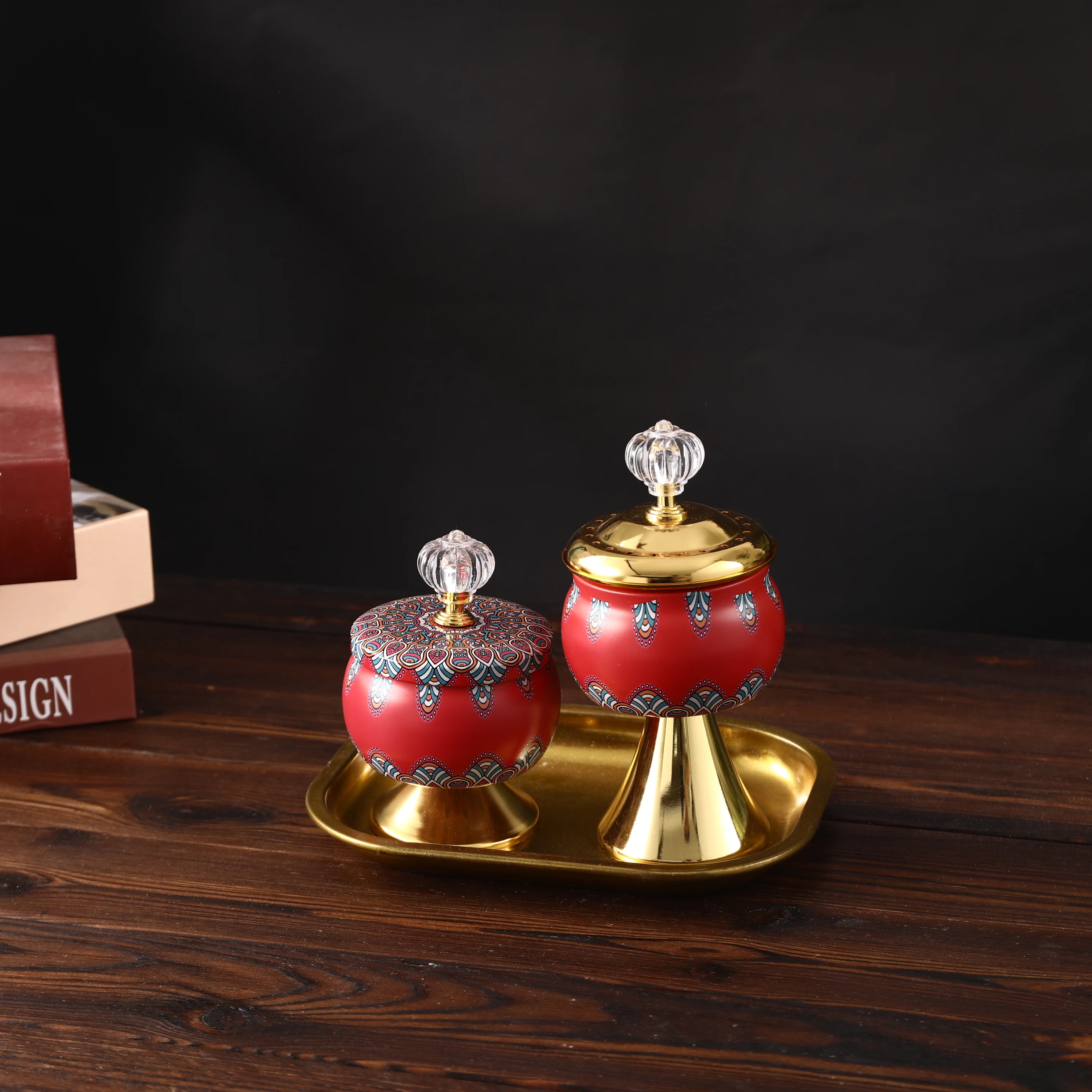 Поджигатель арабского бахоора с подносом