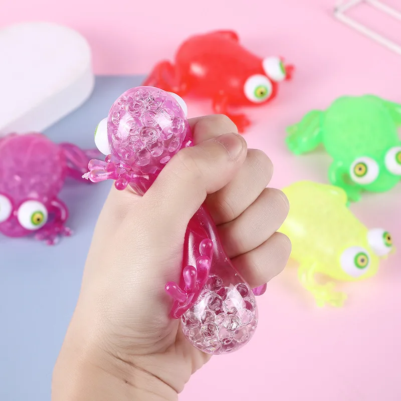 TPR Anti Stress Ball Colorful Water Beads Ball Stress Release Ball Squishy Frog Eye Pop Out Squeeze Toys