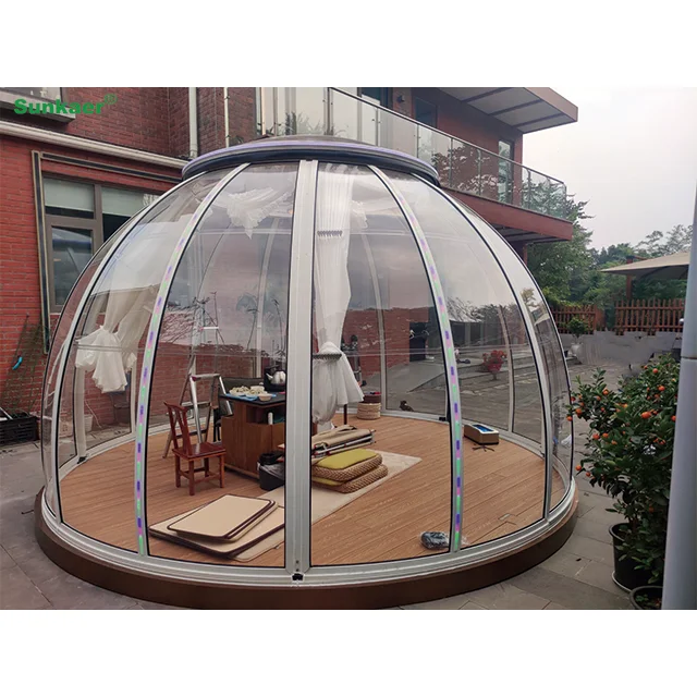 Good Price top aluminum OEM/ODM Prefab Dome House plastic round house Outdoor Polycarbonate tent plastic round house