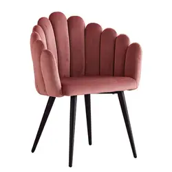 Comfortable Living Room Furniture Velvet Padded Seat Chrome Metal Legs Luxury Dining Chair Leisure Chair