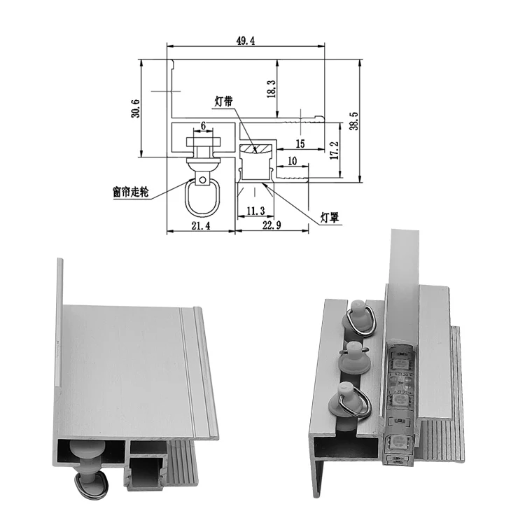 RV Wall Cabinet Wardrobe Cabinet Locker Aluminum Alloy Profiles Car Furniture Modification Accessories
