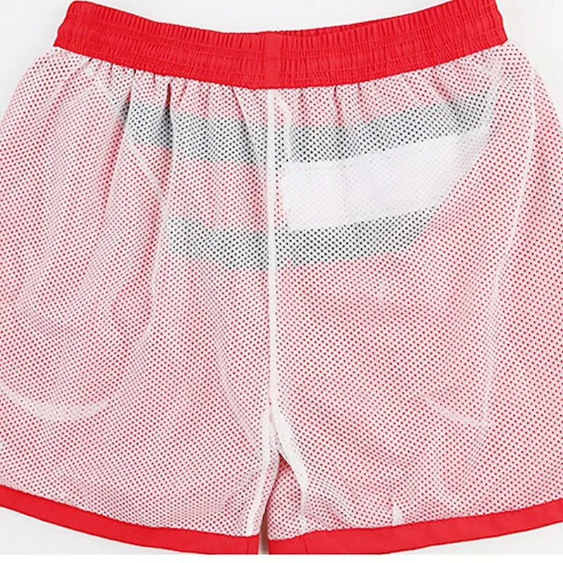 New Swim Trunks Board Drawstring Elastic Waist Block Comfort Breathable Short Casual Holiday mens running shorts