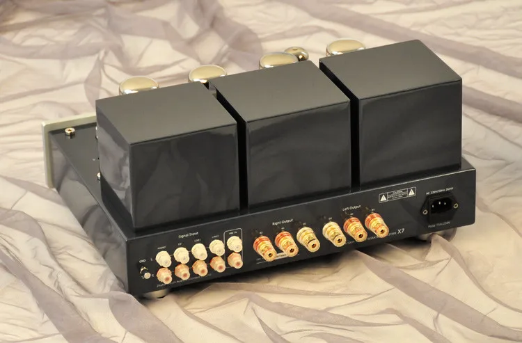  Q-019 MUZISHARE X7 интегрированный ламповый усилитель KT88x4 AB1 двухтактный 25 ~ 45 Вт защитный чехол для мобильного телефона U L переключатель 110V/220V мм