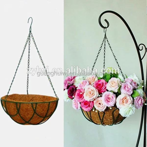 Coir hanging basket for garden