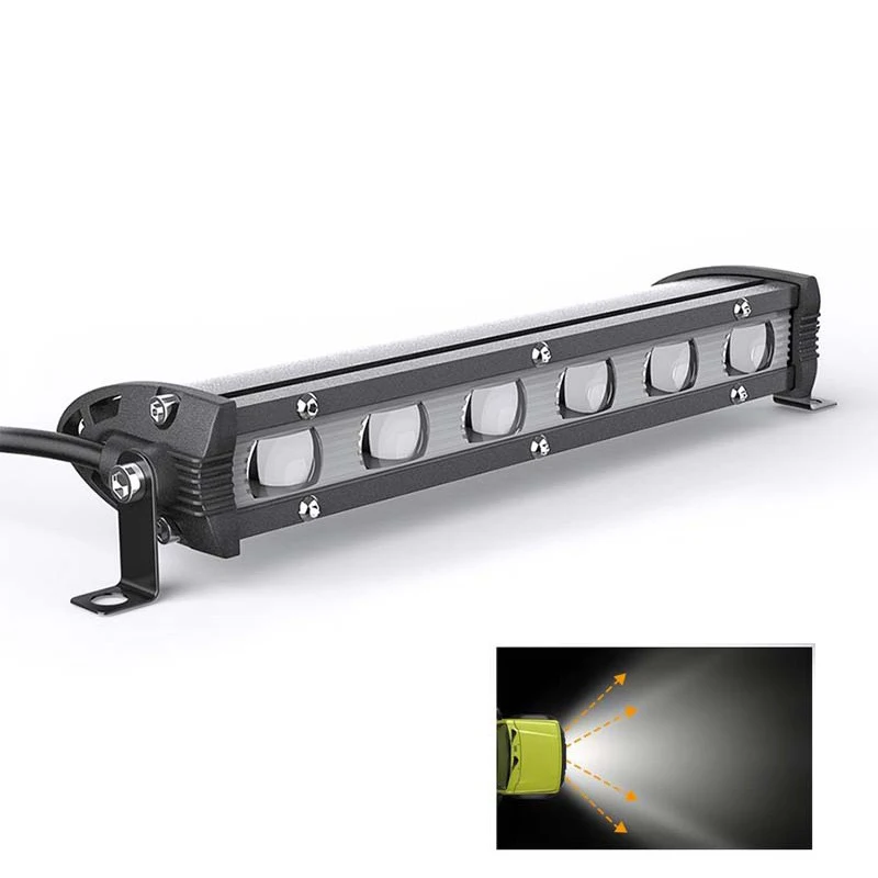 8inch Work Light 60W Led Light Bar 6leds IP68 Waterproof 12V 24V Auto Driving Light Car Led Fog Lamp