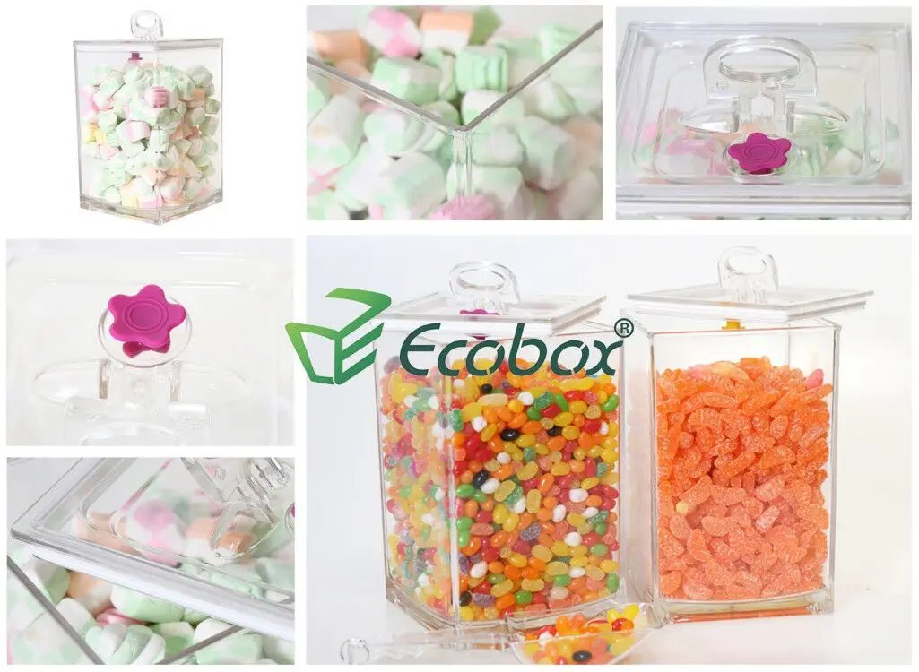 Ecobox Новое поступление герметичный контейнер для конфет магазина