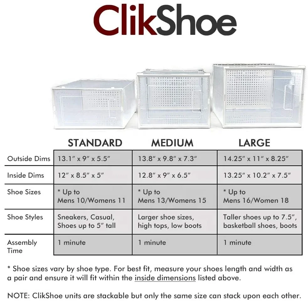
Pack of 18 Stackable Shoe Storage Organizers Foldable and Versatile Shoe Cubes for Sneakers 
