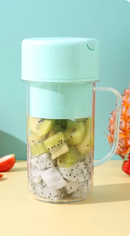 Home Juicer with USB Charging - Portable Fruit Blender Outdoor Travel Cup with Six-Blade Design