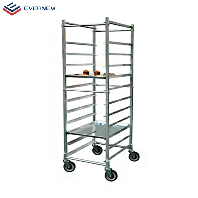 High quality pan rack organizer kitchen tool aluminum tube bakery knock down adjustable 9 pans rack