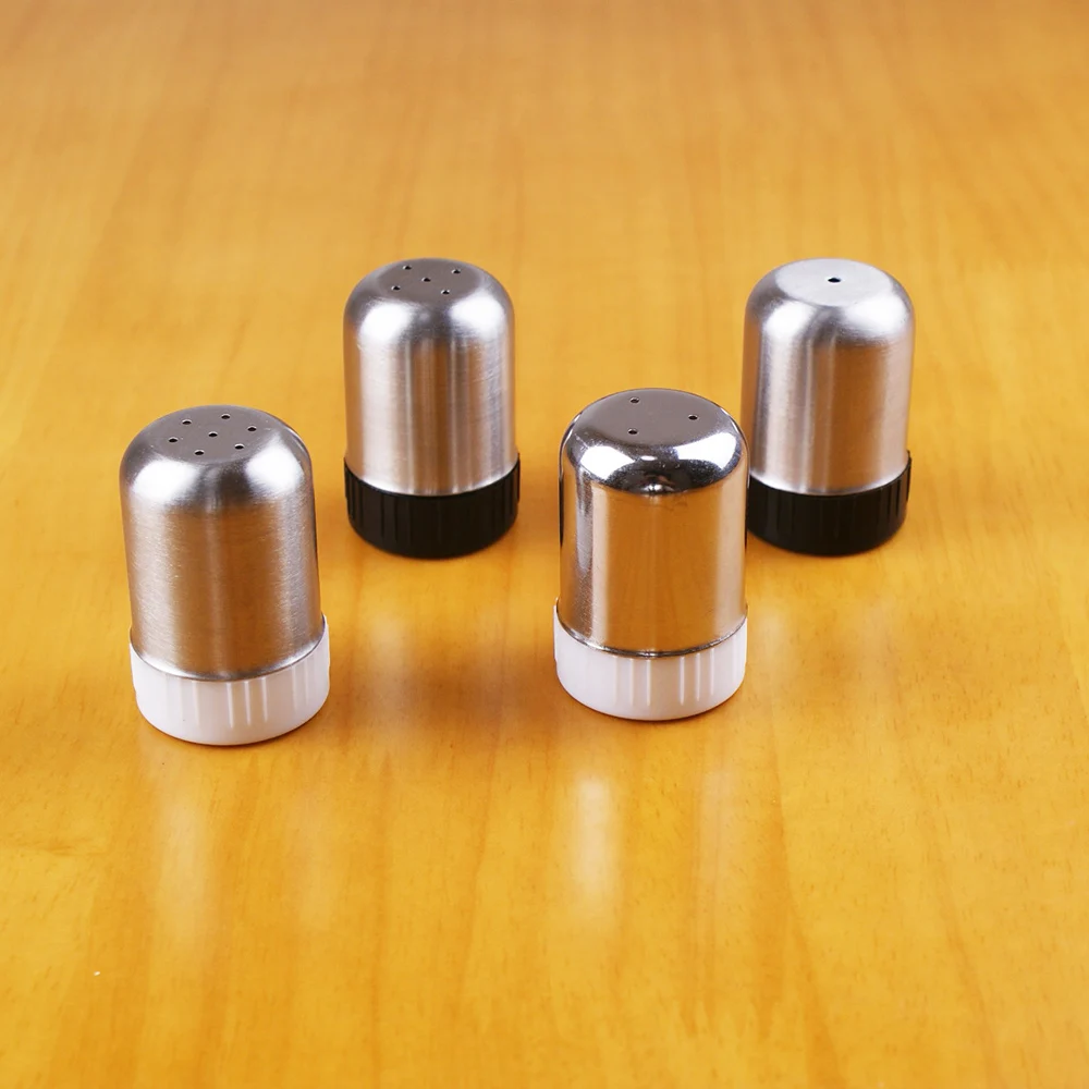 Portable mini small outdoor barbecue spice jar picnic stainless steel  salt and pepper shaker