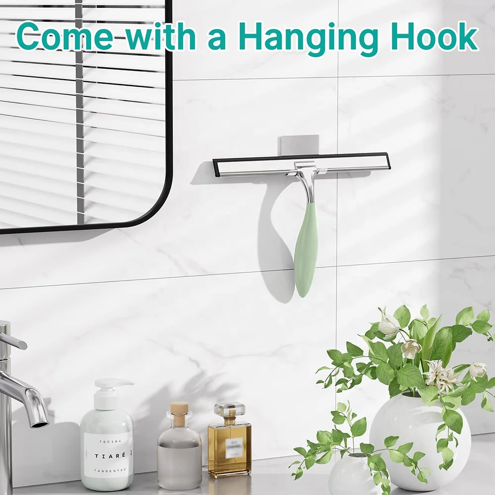 Wholesale bathroom metal glass shower wiper blade window cleaning squeegee window glass squeegee stainless steel shower squeegee