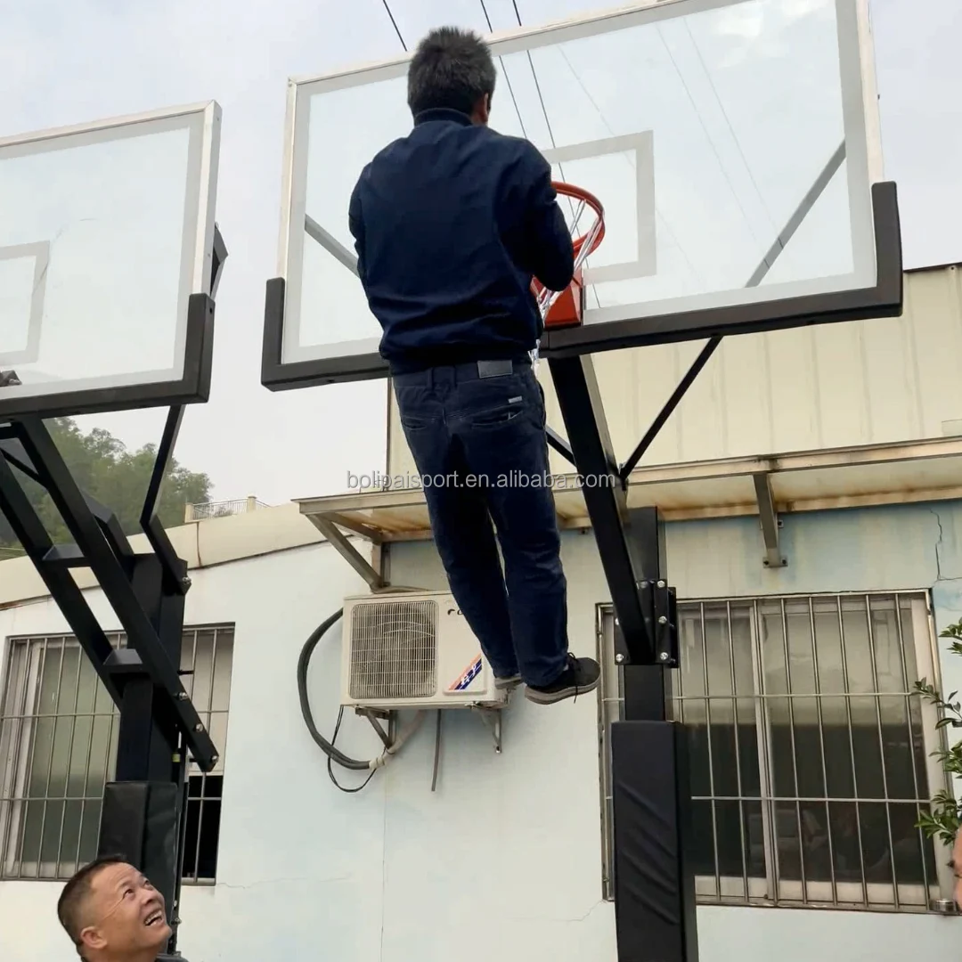 Outdoor Antirust durable facilities equipment galvanized steel basketball pole for training