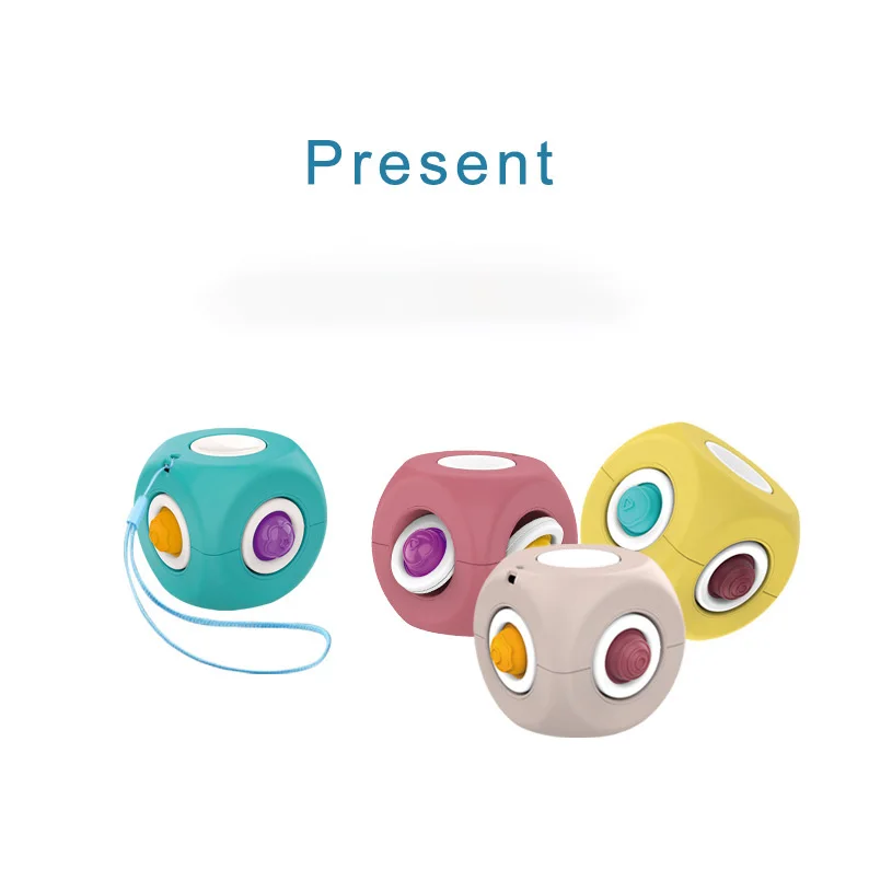 Trending Hot Products Stress Reliever Sensory Magic Cube Reversible Toys Kids Bubbles Pop Spinner Flying Fidget Toys