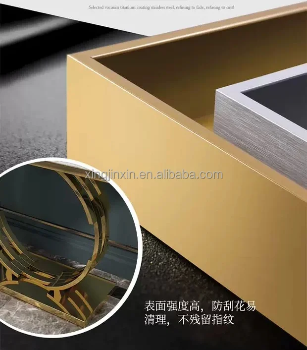 2021luxury marble top stainless steel base hallway corner console table decorative living room