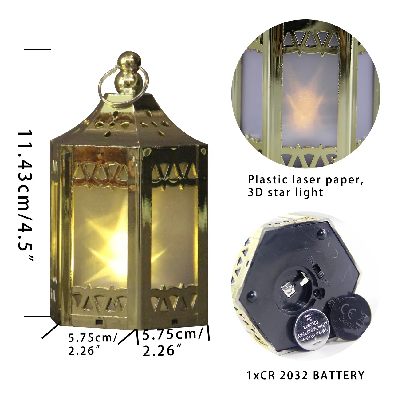 Home Decorative Natural Hanging Moroccan Wedding Plastic Holographic Stars Candle Lanterns with Tea Light