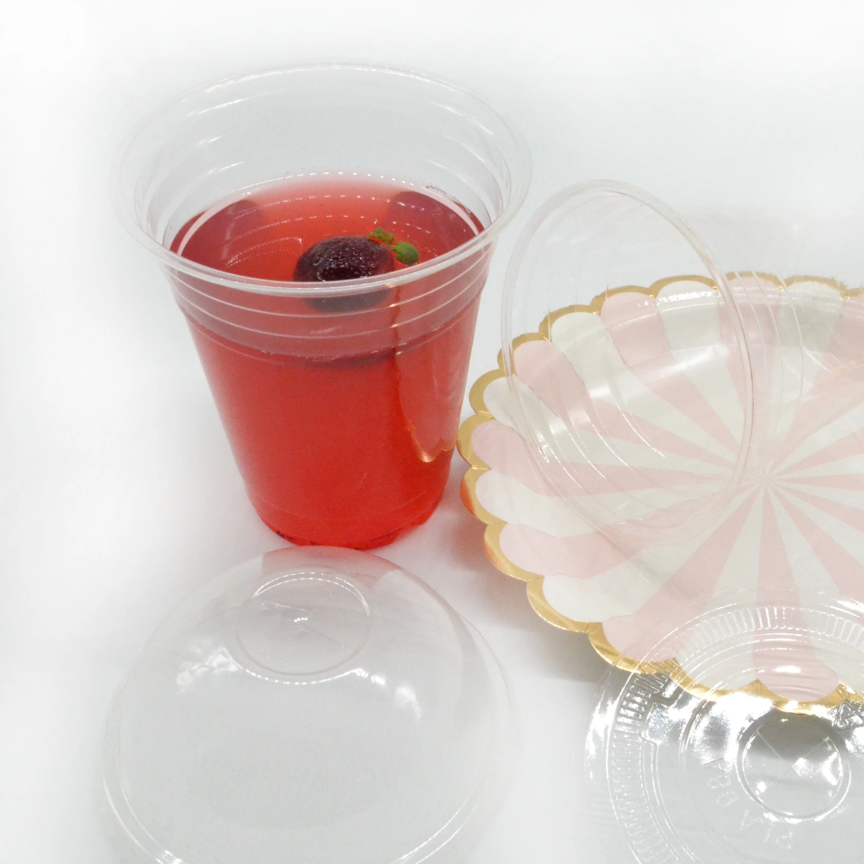 2024 Hot Sales Biodegradable Disposable Non-Plastic PLA Clear Cups for water milk coffee drinking