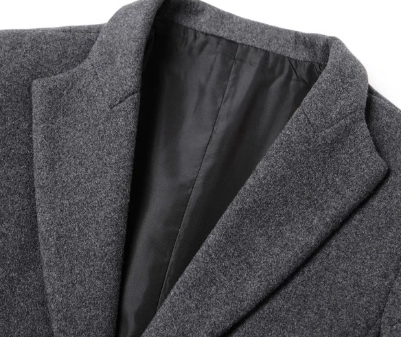 Winter Heavy Utility Cotton Lapel Men Single Breasted Clothing Slim Trench Coat Warm Overcoat Jacket